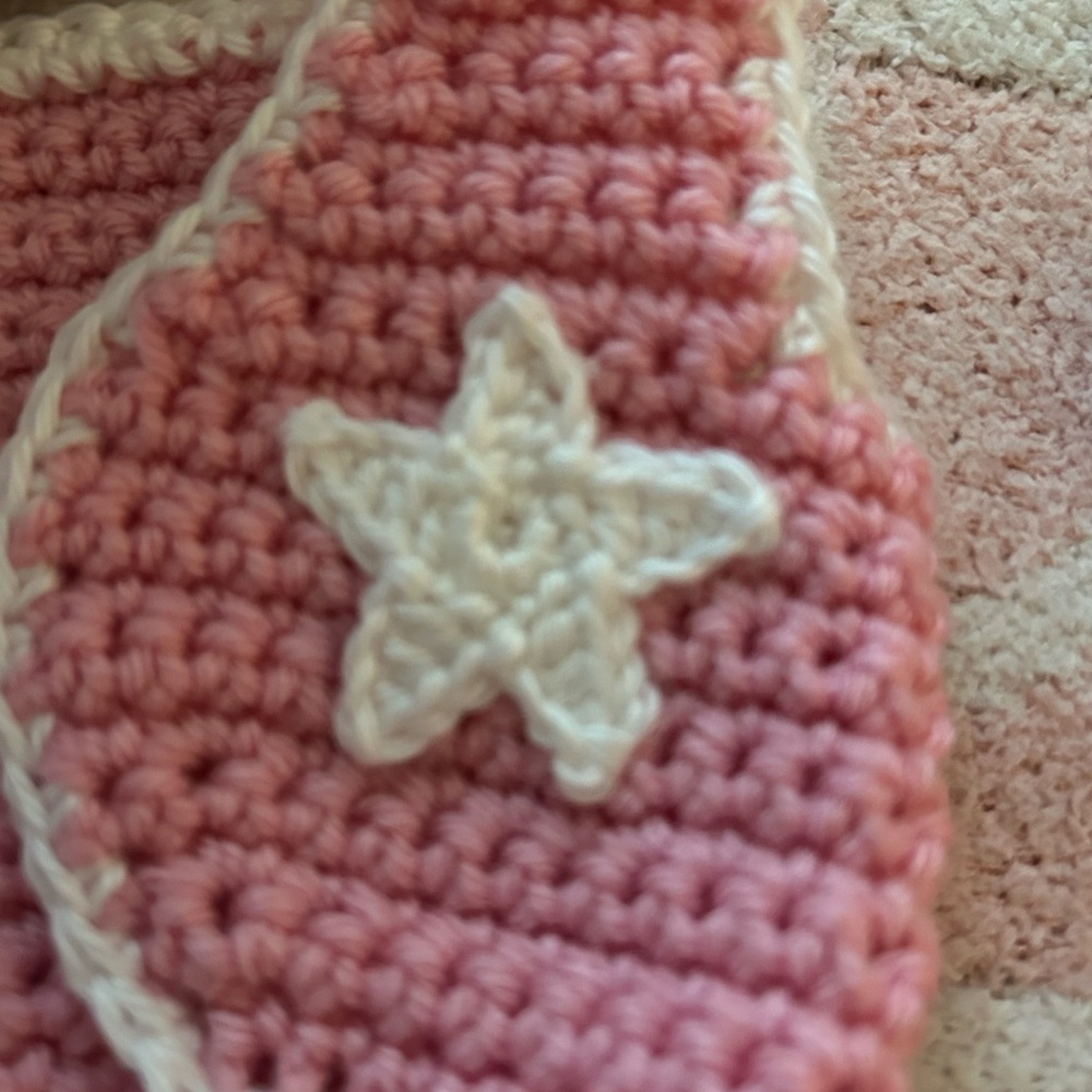 Pink and White Crochet Newborn Cowgirl Set - Picture 5 of 5